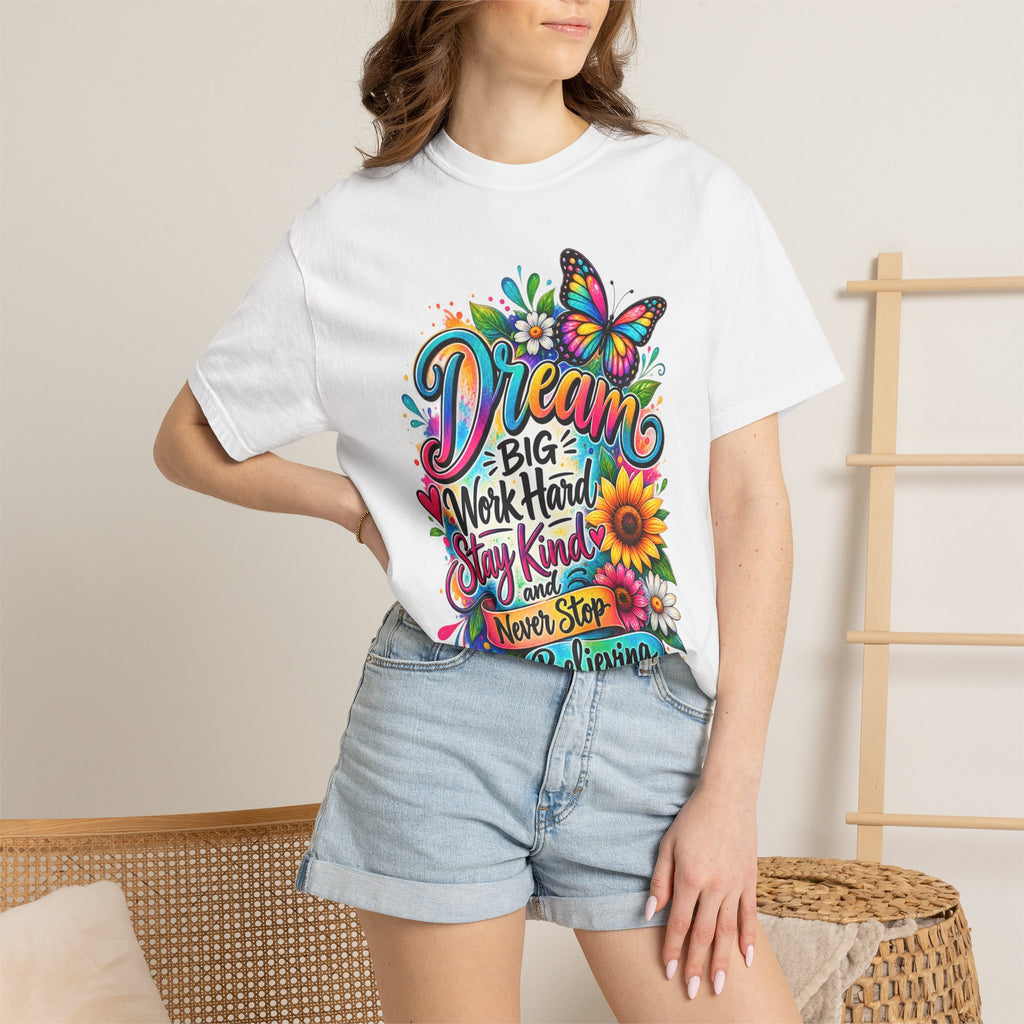 Inspirational 'Dream Big, Work Hard, Stay Kind' T-Shirt