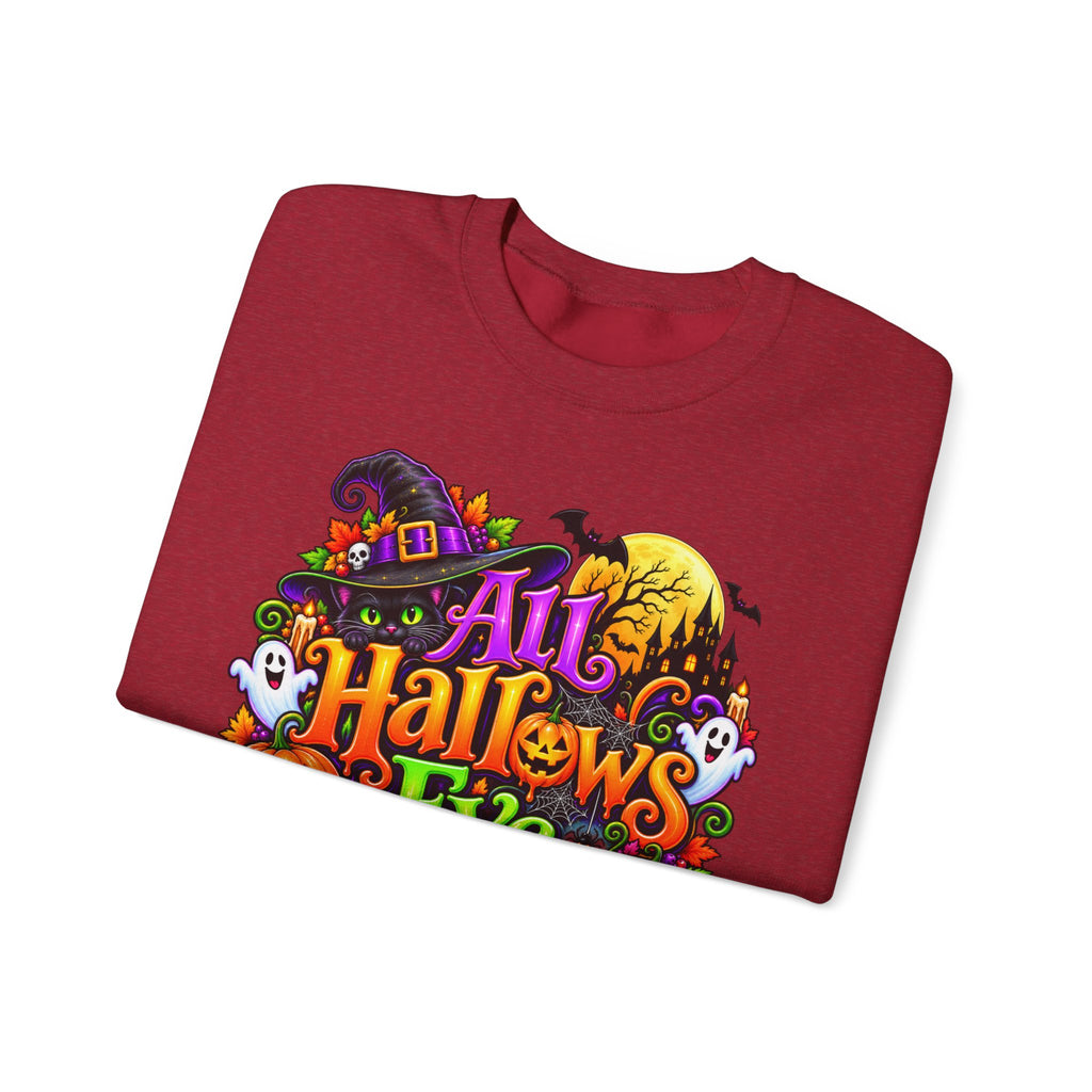 Halloween Crewneck Sweatshirt — "All Hallows Eve" Graphic Pullover