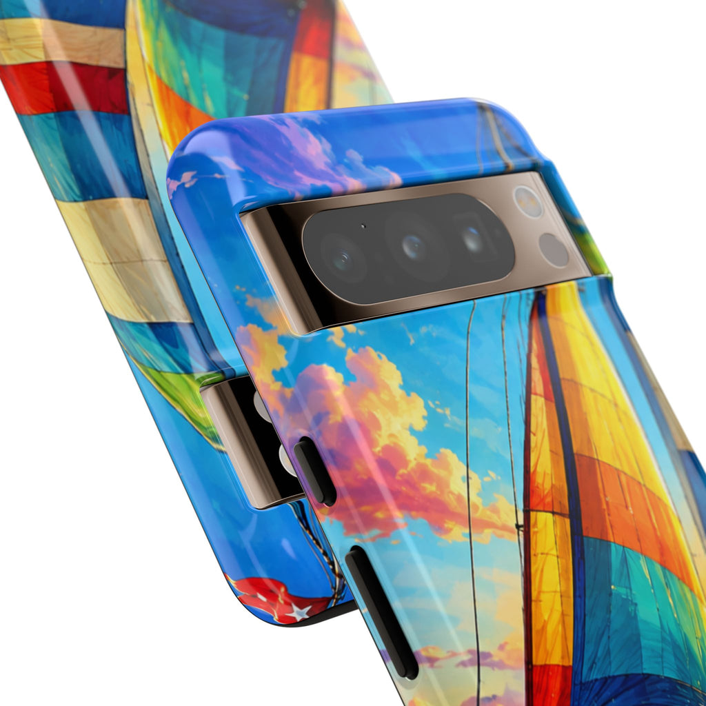 Sailboat Sunset Phone Case — Colorful Nautical iPhone Cover