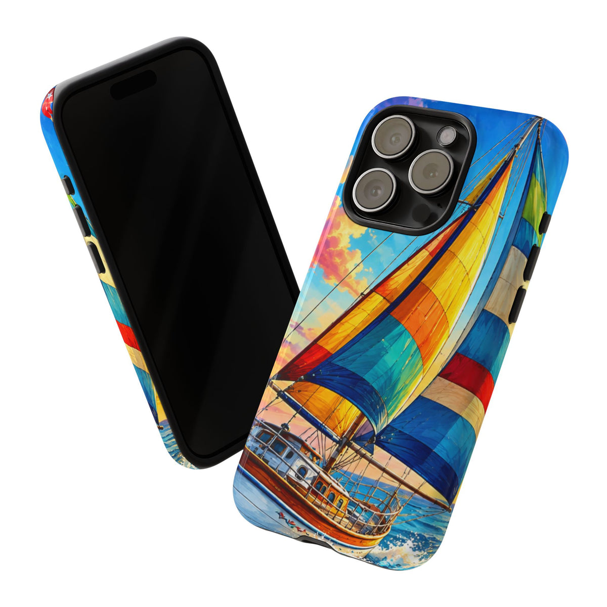 Sailboat Sunset Phone Case — Colorful Nautical iPhone Cover