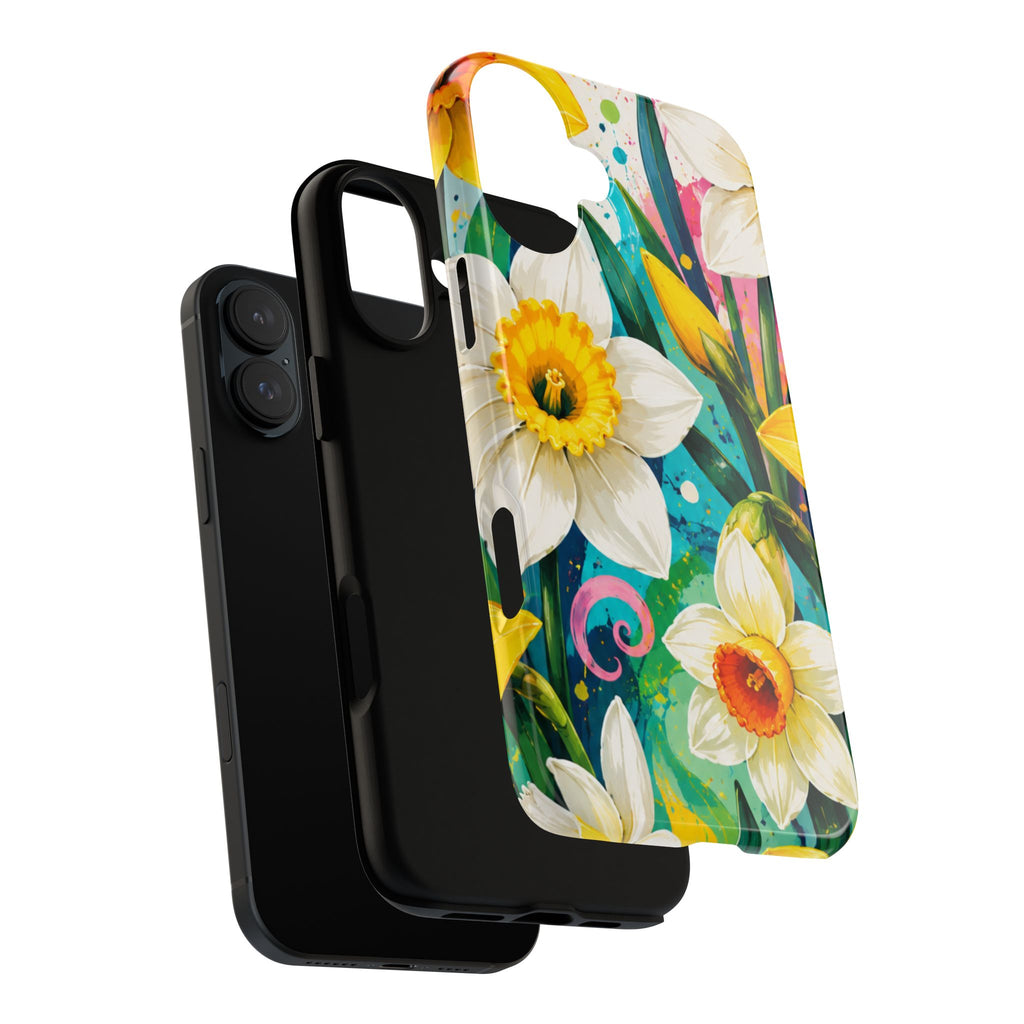 Daffodil Floral Phone Case — Bright Spring Garden Protective Cover