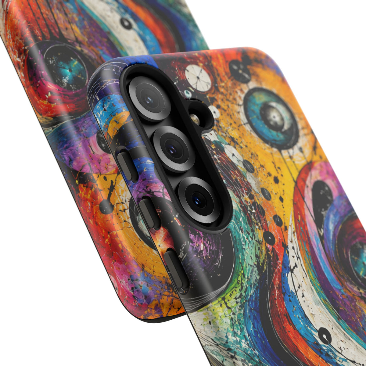 Abstract Cosmic Swirl Phone Case — Colorful Artistic iPhone Tough Case