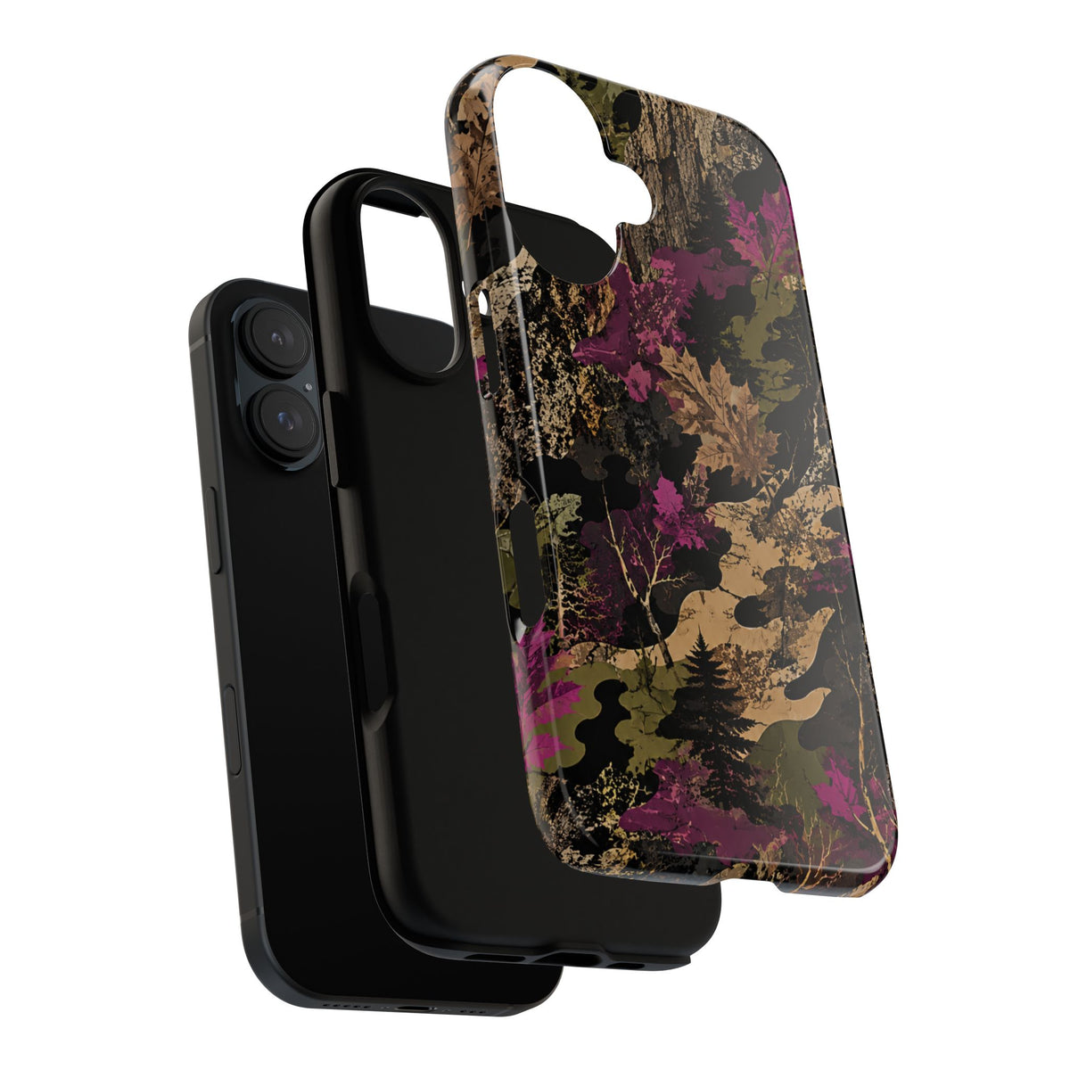 Camo Floral Tough Phone Case — Rugged Nature-Inspired Protection