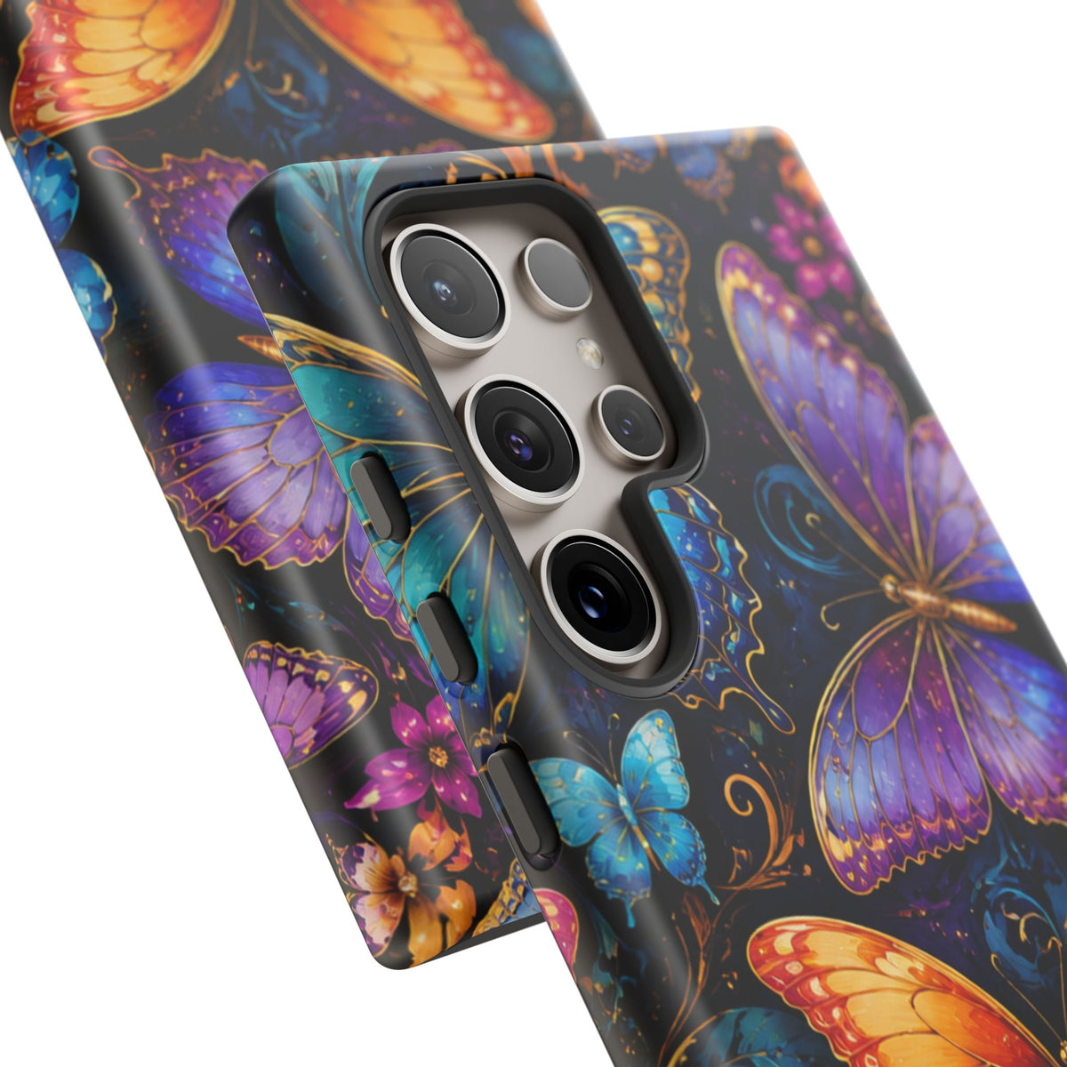 Butterfly Tough Phone Case — Colorful Floral Butterflies Protective Cover