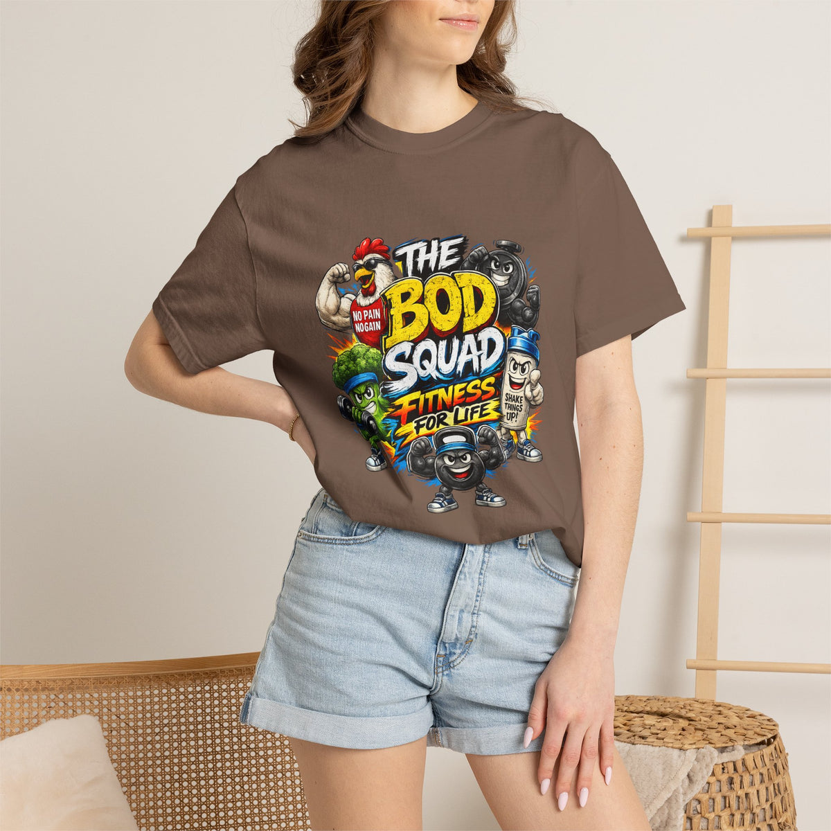 The Bod Squad Fitness For Life T-Shirt | Cartoon Gym Characters