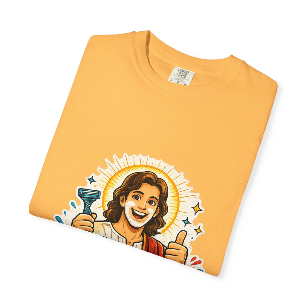 Jesus Shaves T-shirt | Retro Jesus Illustration, Shaving Theme