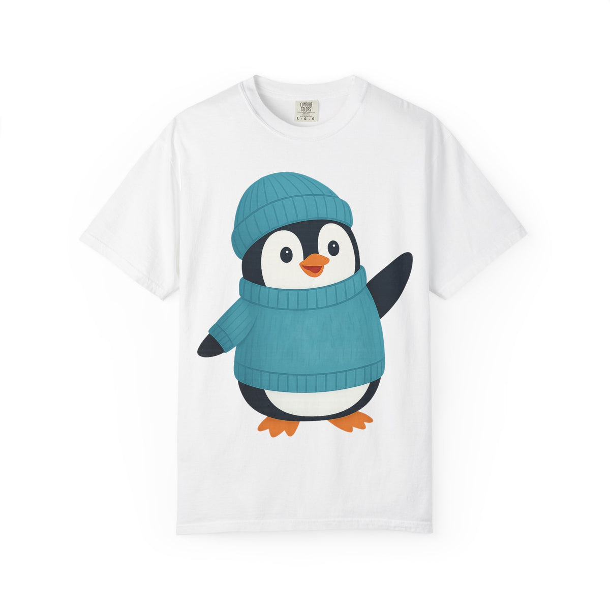 Cute Penguin in Blue Knit Tee