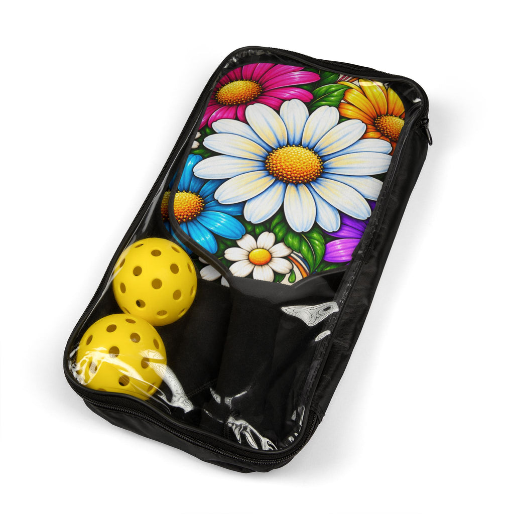 Daisy Floral Pickleball Paddle Set – Bright Flower Design Kit with Balls