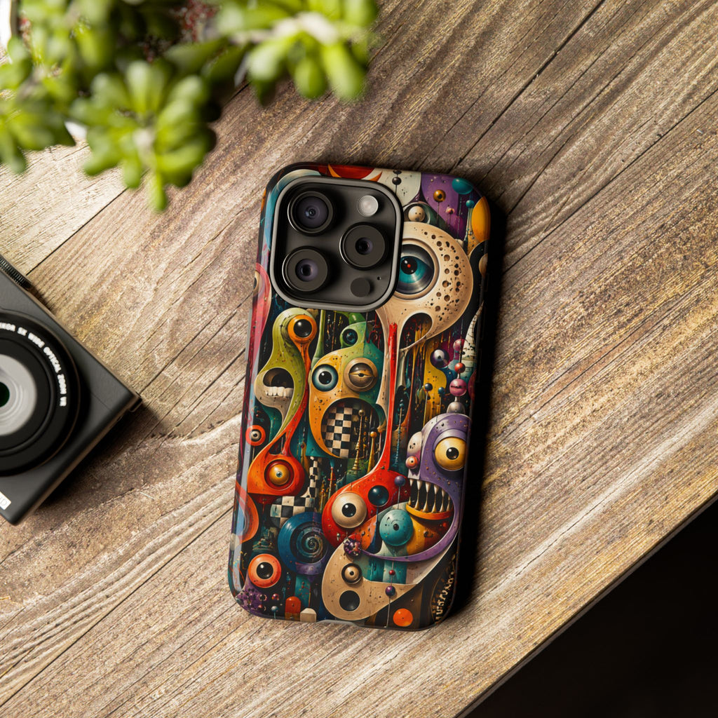 Surreal Monster Art Phone Case — Colorful Abstract Creature Design