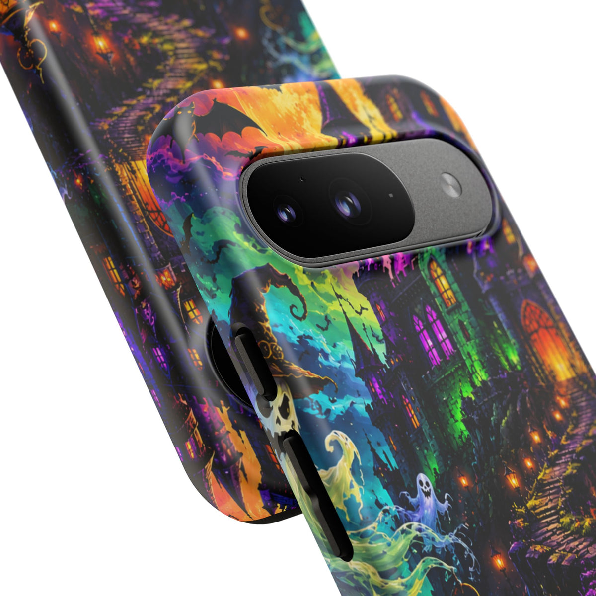 Halloween Haunted Castle Phone Case — Spooky Pumpkin & Ghost Tough Case