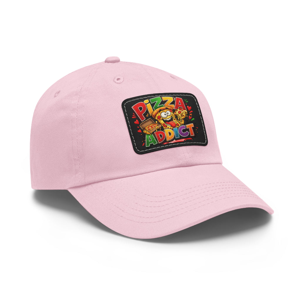 Pizza Addict Dad Hat with Leather Patch