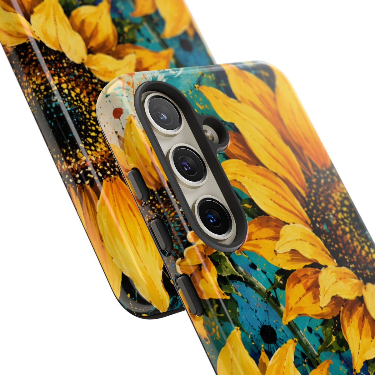 Sunflower Art Phone Case — Vibrant Yellow Floral Tough Case