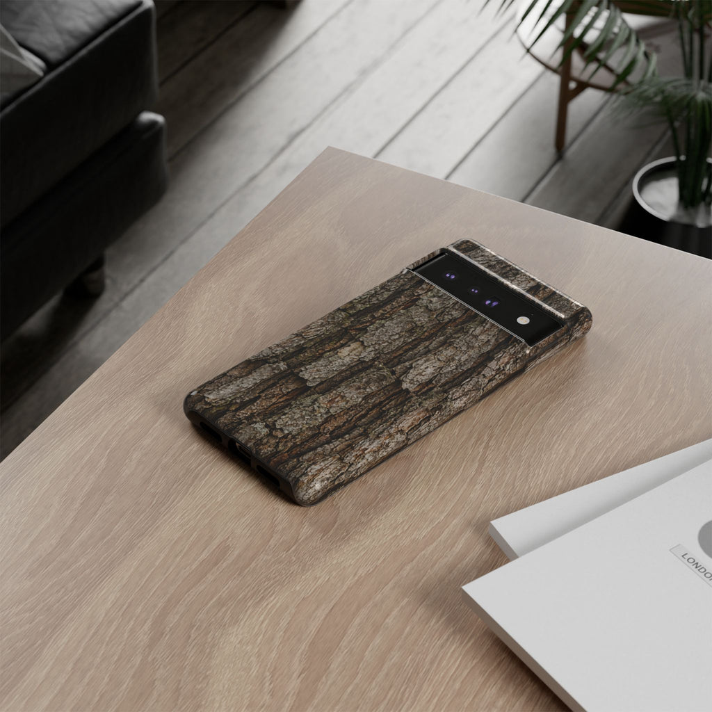 Bark Texture Phone Case - Rugged Woodland Camouflage for Nature Lovers