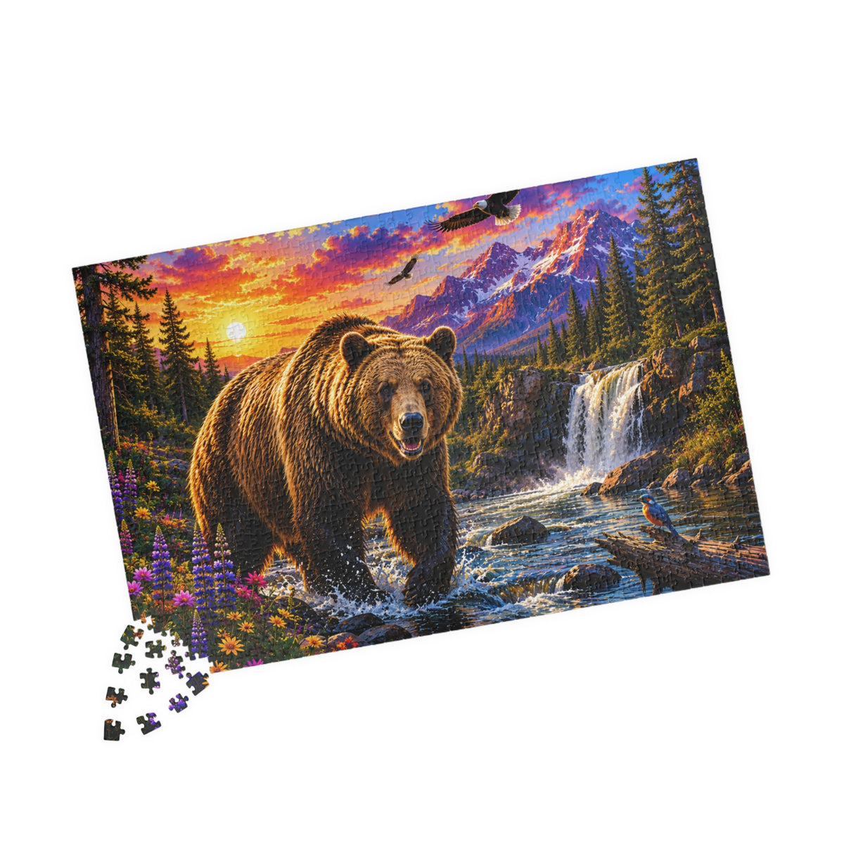 Mountain Bear Scenic Puzzle — Wildlife Jigsaw (110/252/520/1014 pcs)