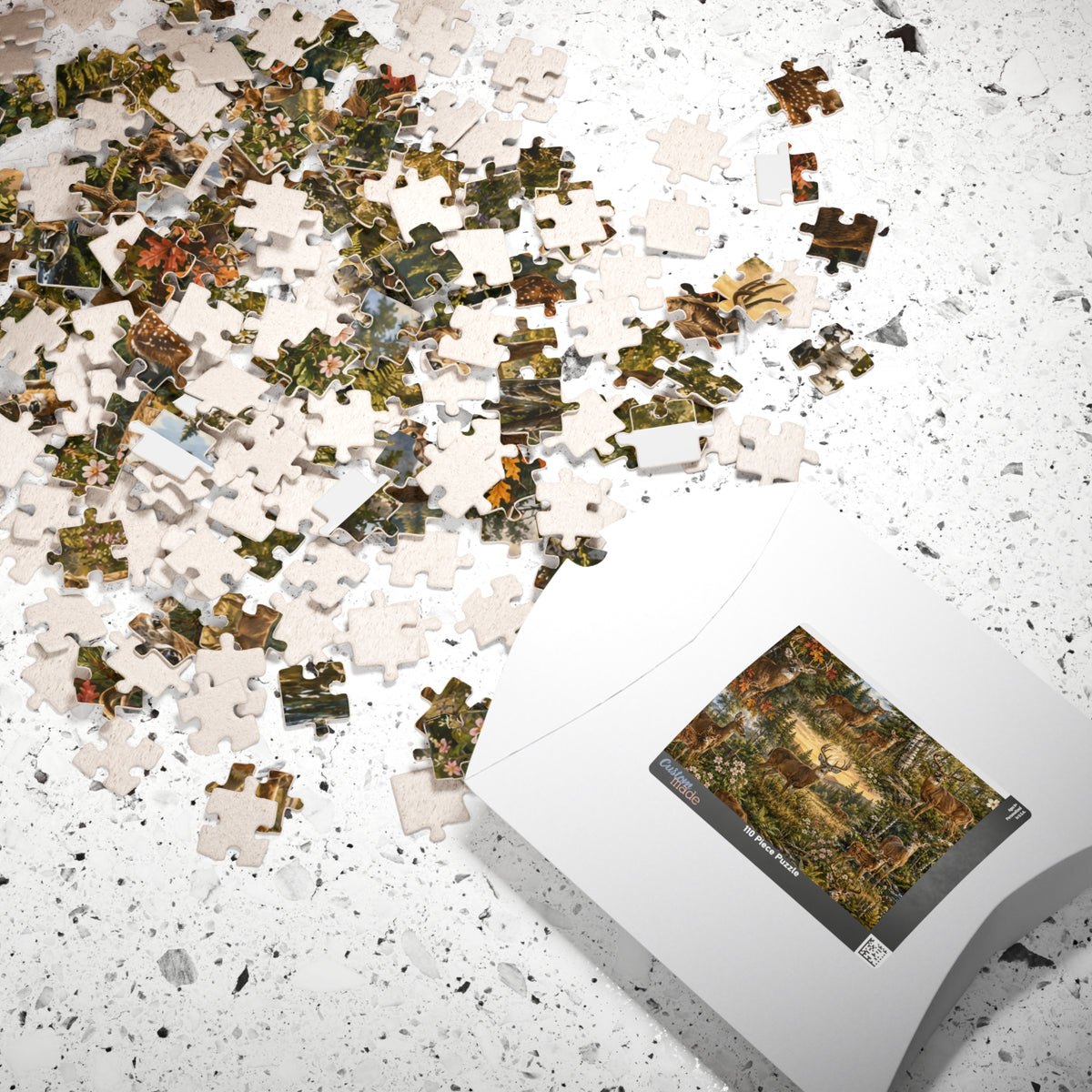Woodland Deer Jigsaw Puzzle — Scenic Forest Wildlife Puzzle (110/252/520/1014 pcs)