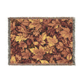 Autumn Leaves Woven Blanket – Cozy Fall Throw with Rustic Leaf Pattern