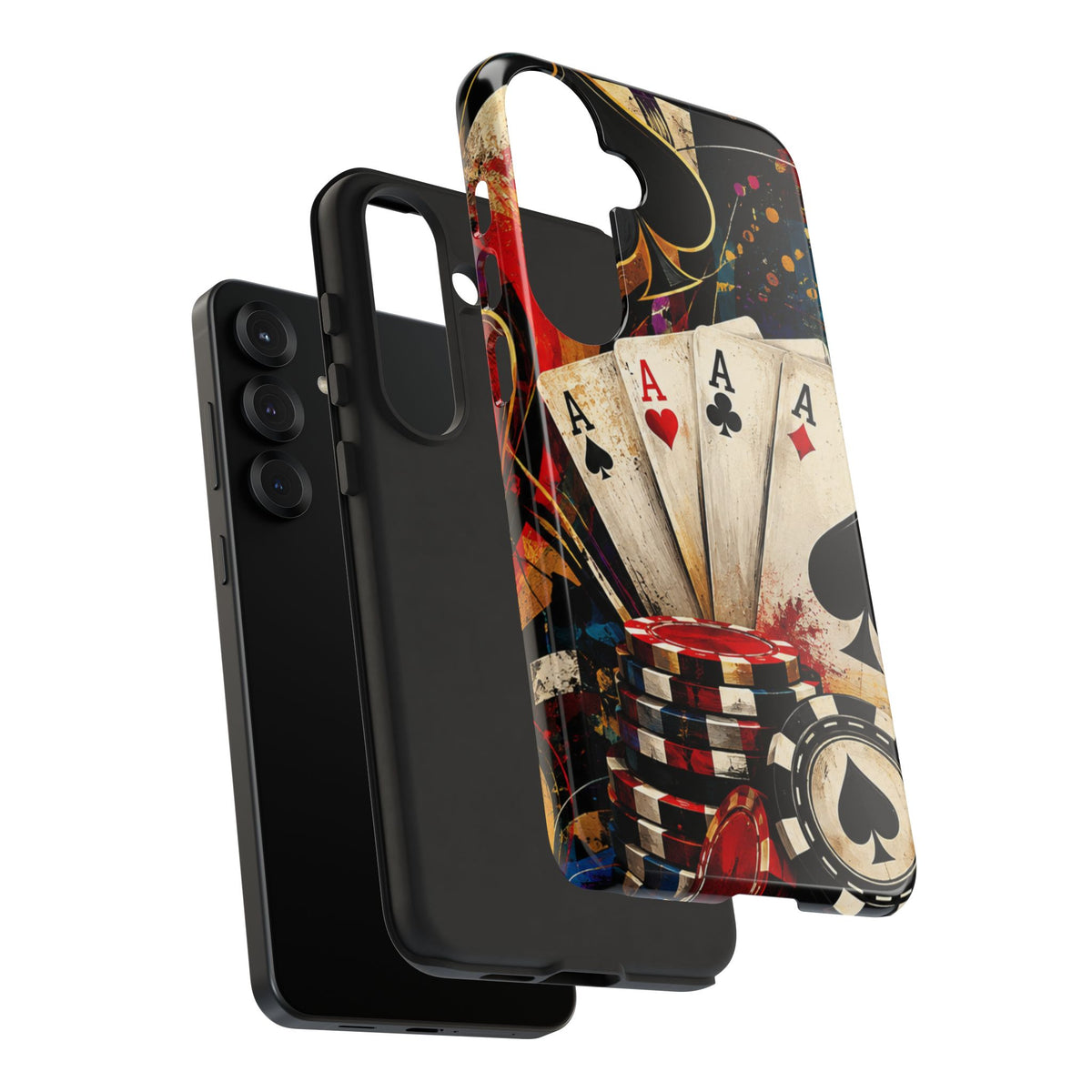 Casino Poker Ace Phone Case — Vintage Playing Cards & Chips Protective Cover