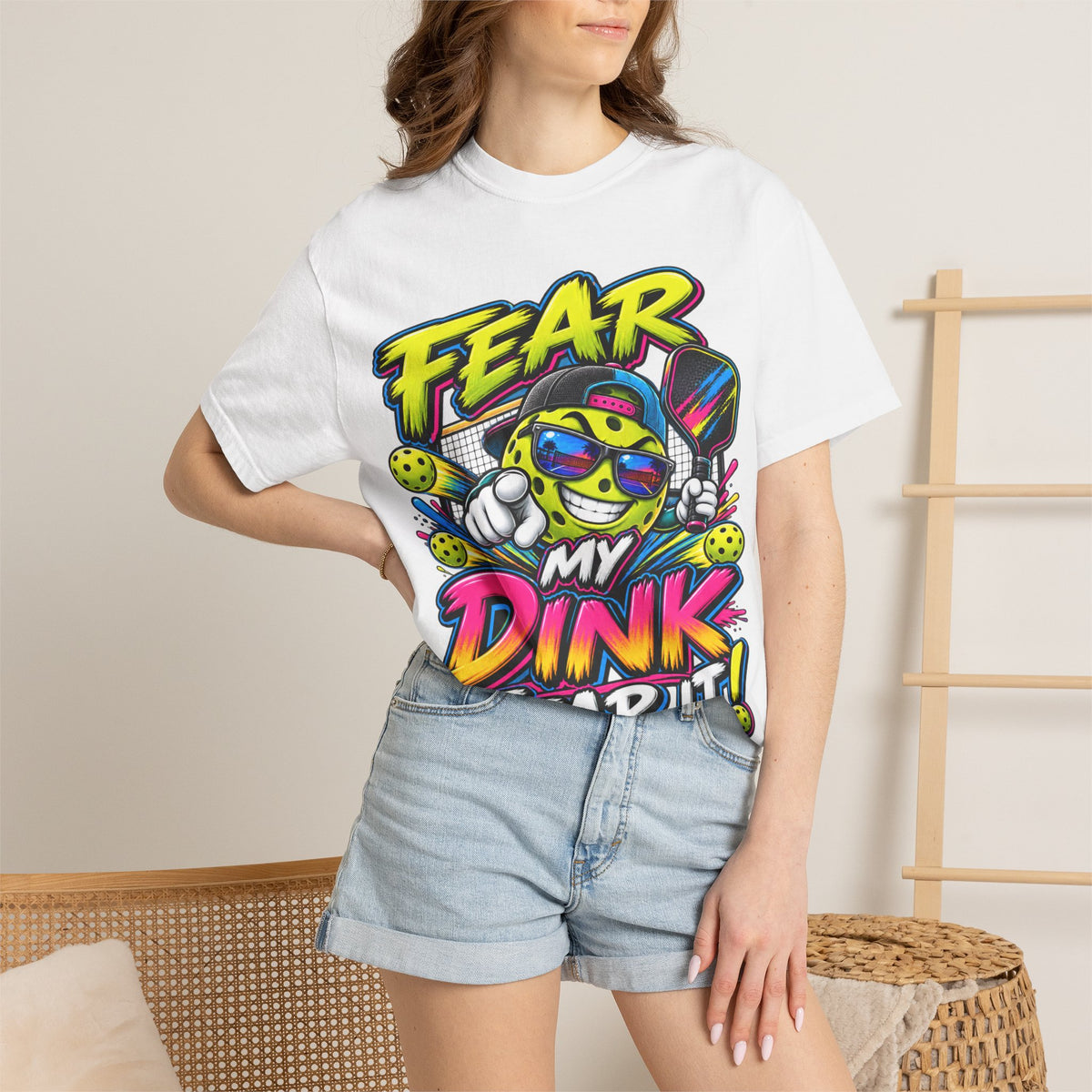 Fear My Dink Fear It! T-Shirt | Colorful Pickleball Graphic Tee