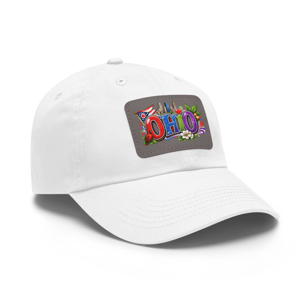 Ohio Patch Dad Hat | Leather Rectangle State Patch