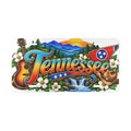 Tennessee Scenic Vanity Plate | State Flag, Guitar, Waterfall