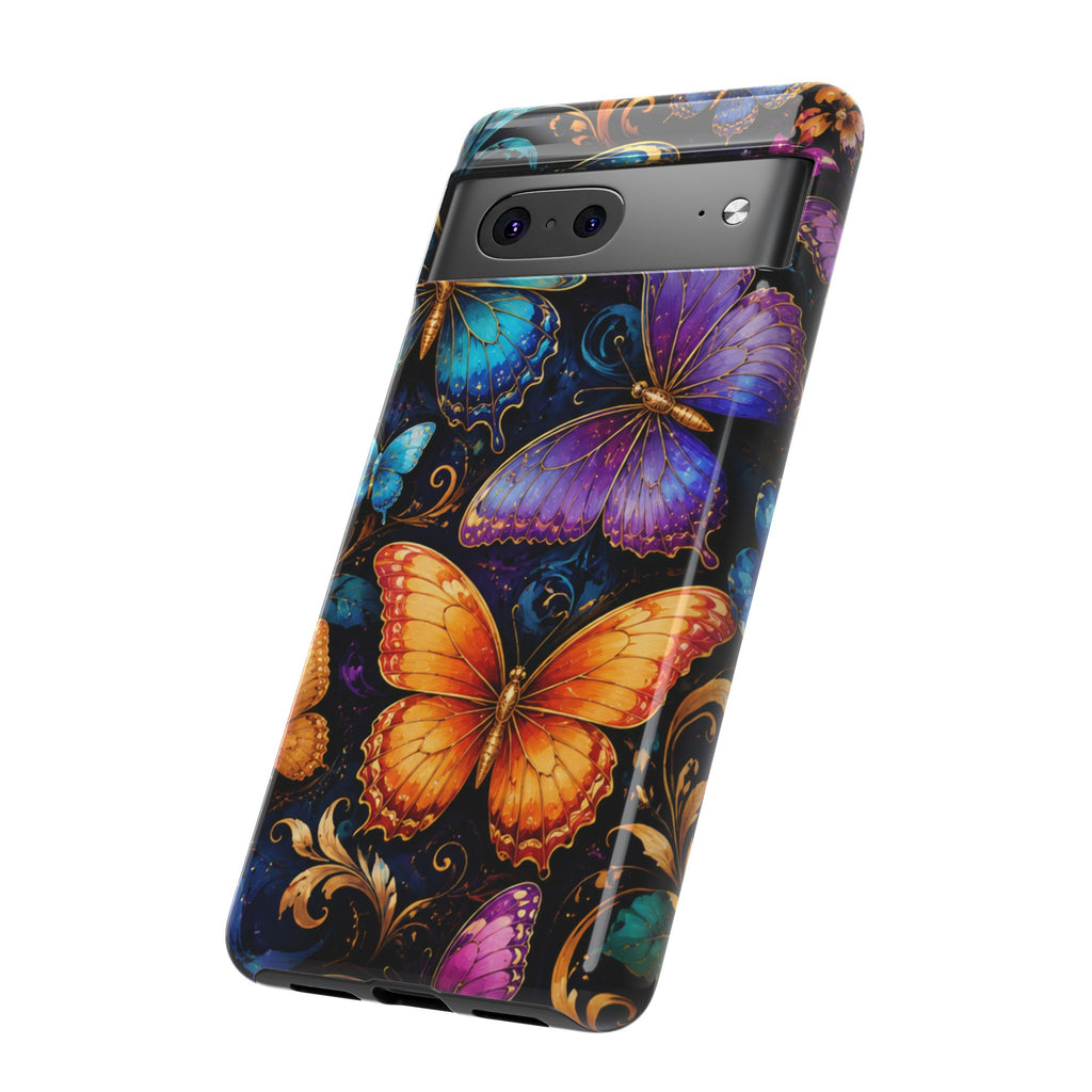 Butterfly Tough Phone Case — Colorful Floral Butterflies Protective Cover