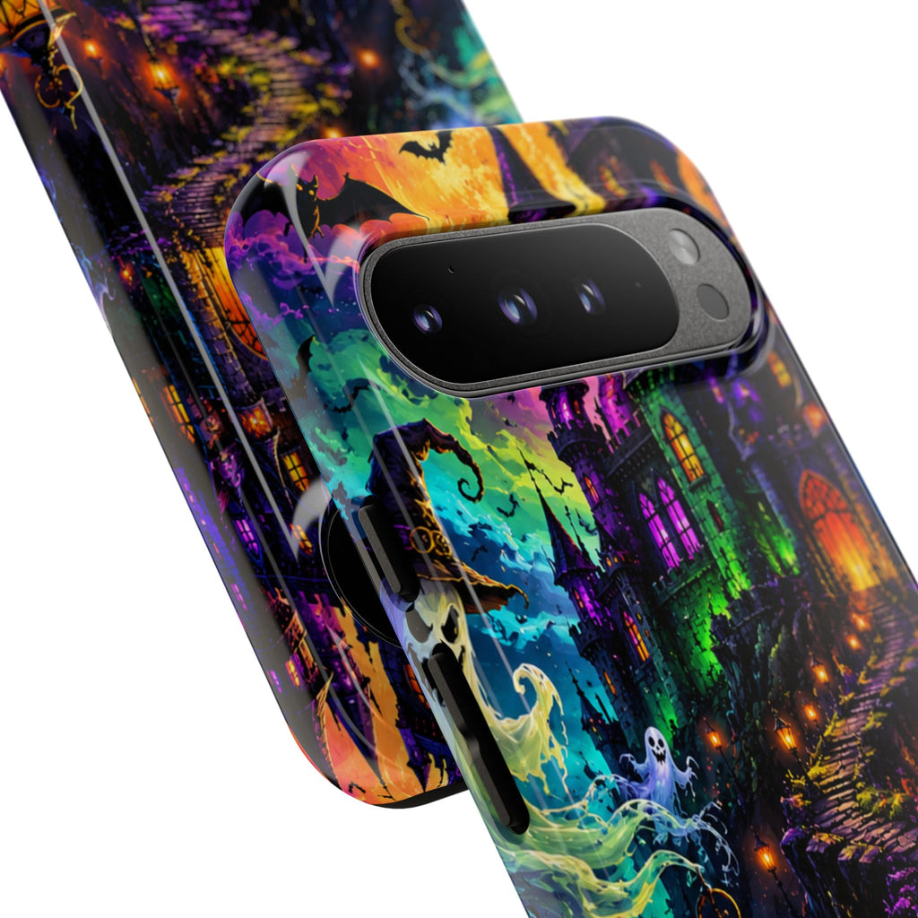 Halloween Haunted Castle Phone Case — Spooky Pumpkin & Ghost Tough Case