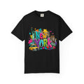 New York Graffiti Skyline T-shirt | Cityscape Taxi Brooklyn Bridge