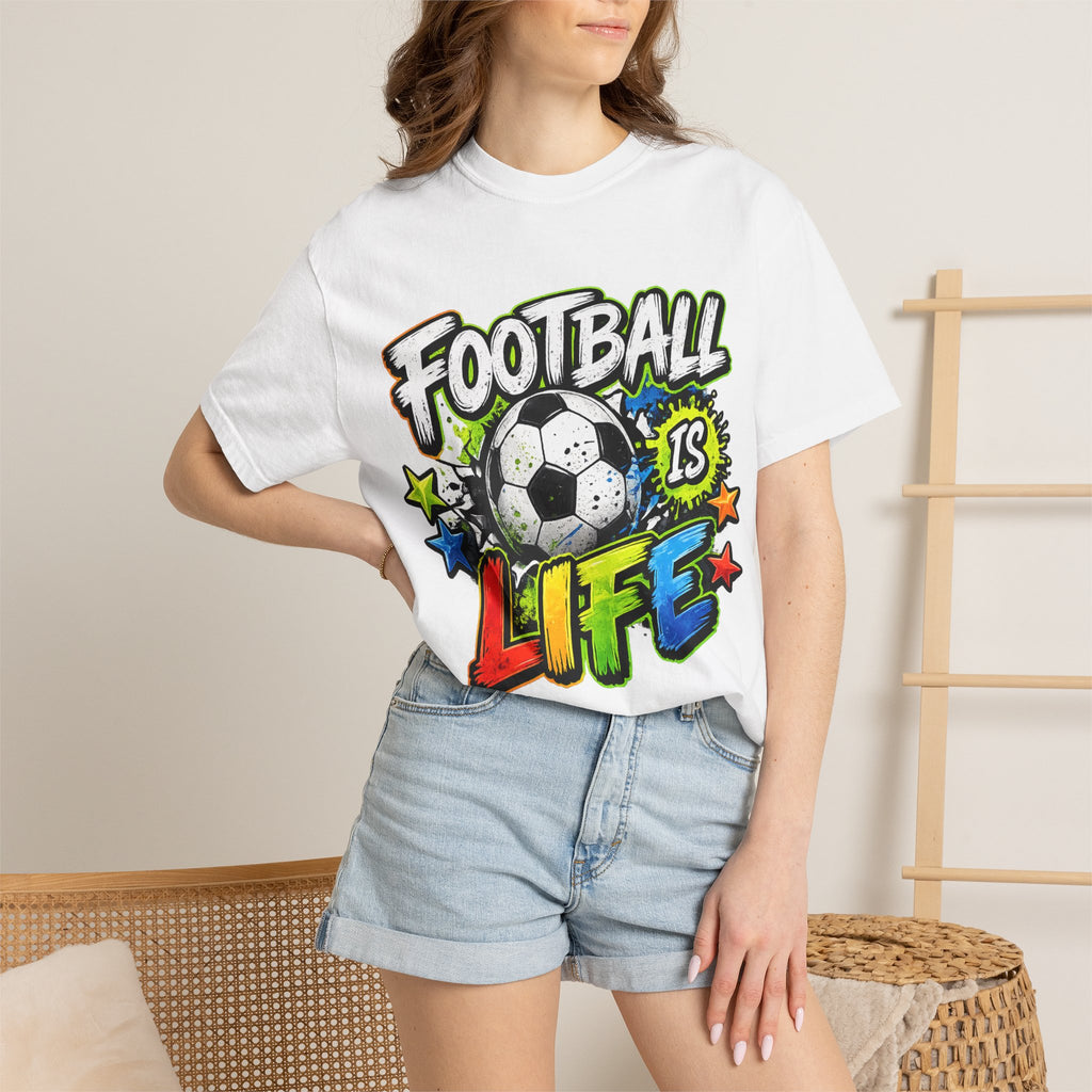 Football Is Life T-shirt | Soccer Ball Graphic Tee, Youth Sports