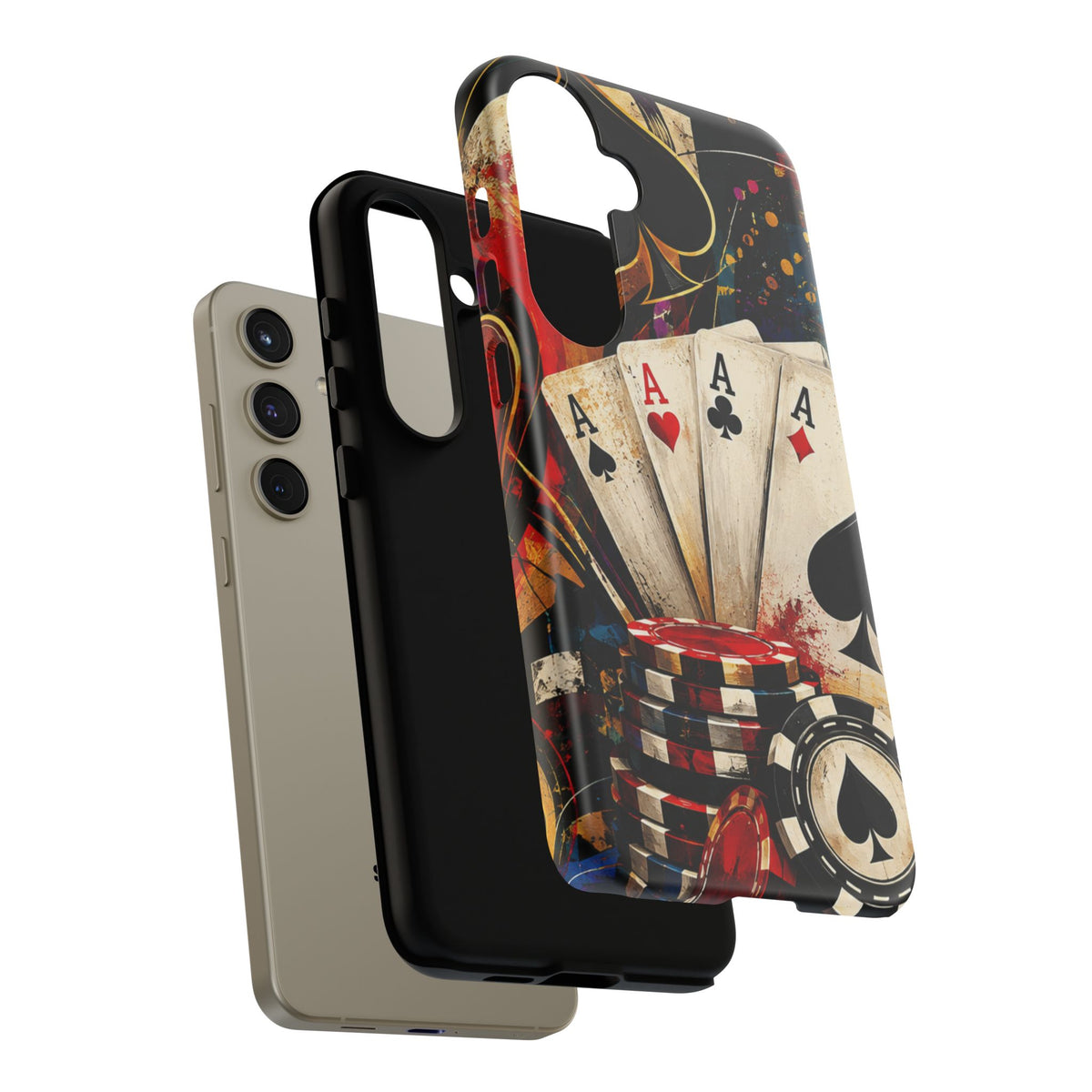 Casino Poker Ace Phone Case — Vintage Playing Cards & Chips Protective Cover