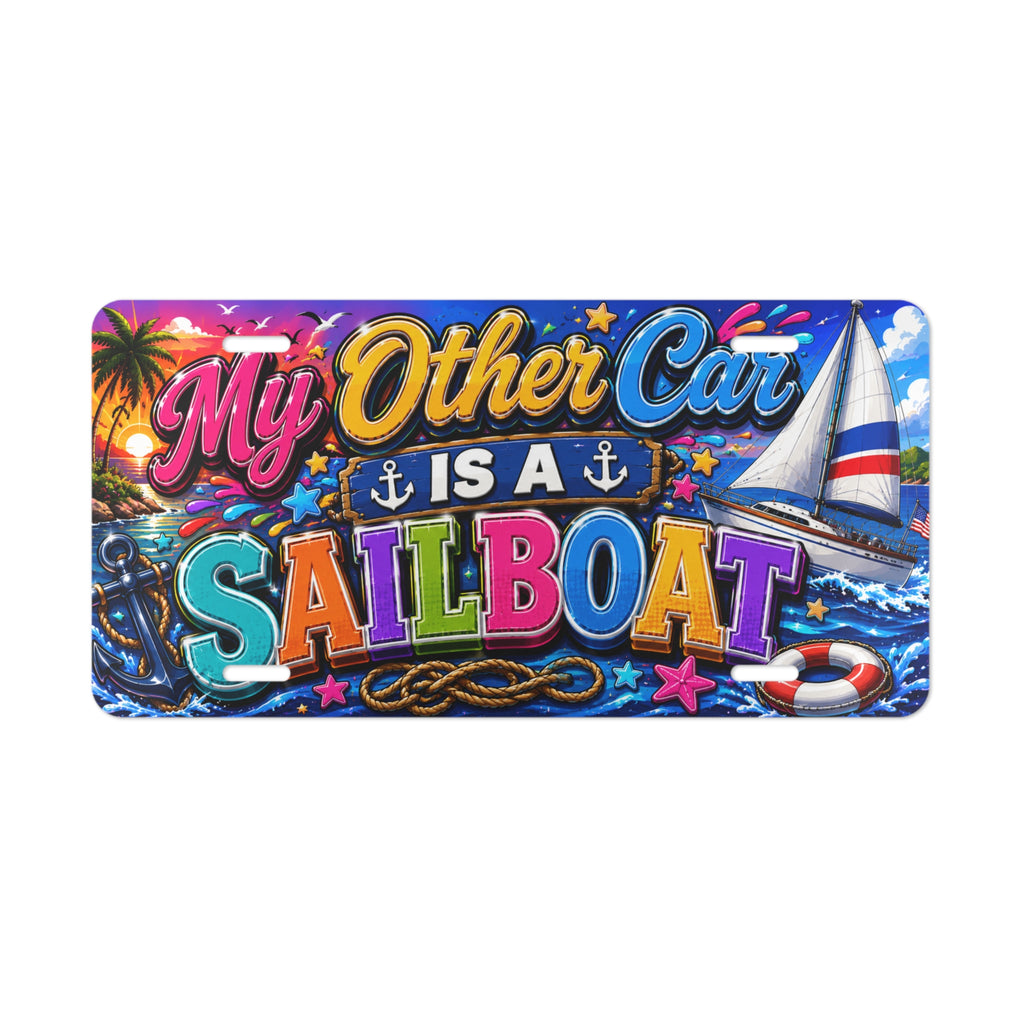 My Other Car Is A Sailboat Vanity Plate | Nautical License Plate