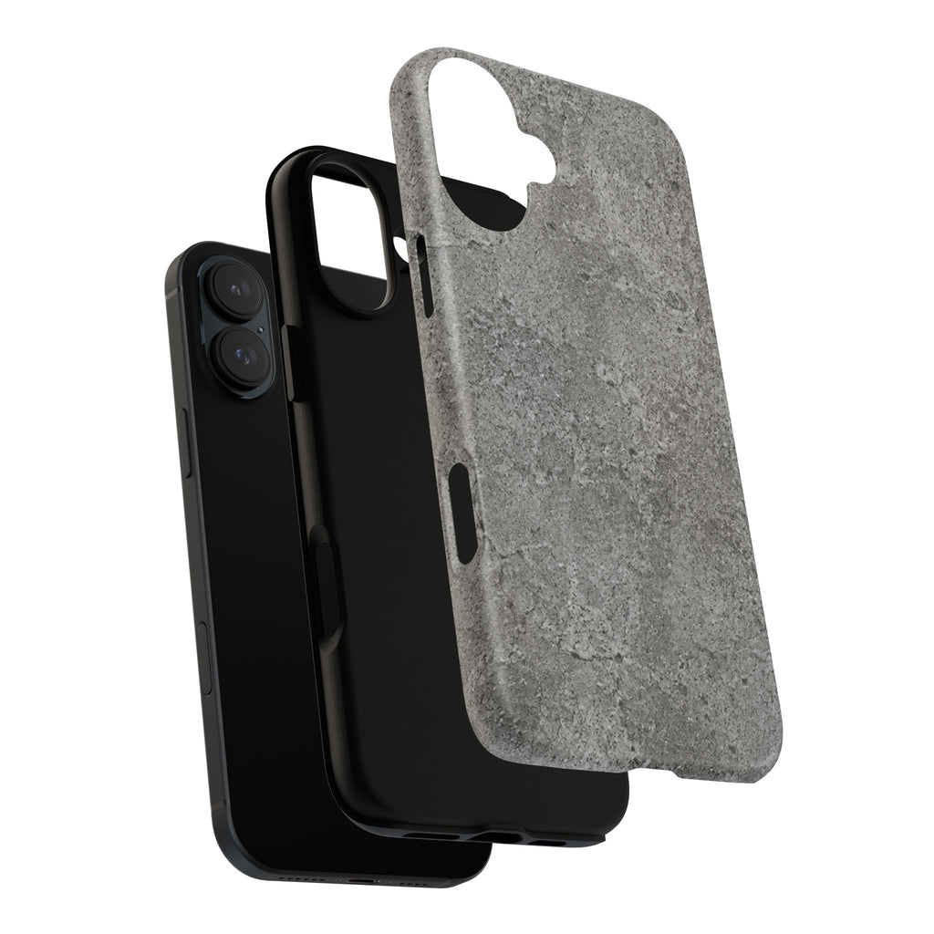 Concrete Texture Phone Case — Rugged Grey Protective iPhone Cover