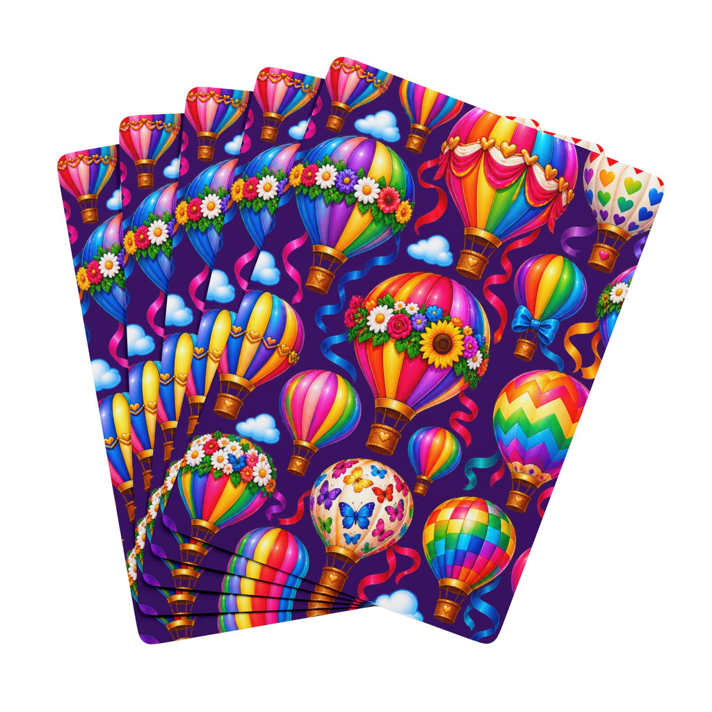 Poker Playing Cards — Colorful Hot Air Balloon Design Deck