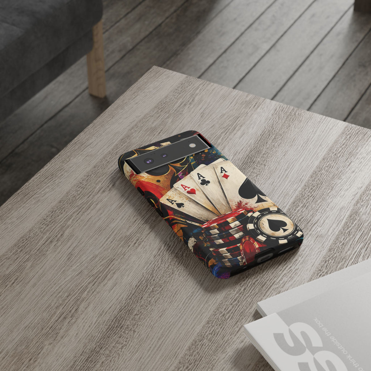 Casino Poker Ace Phone Case — Vintage Playing Cards & Chips Protective Cover