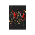 Gold & Red Card Suits Poker Playing Cards | Decorative Ace Spade Design
