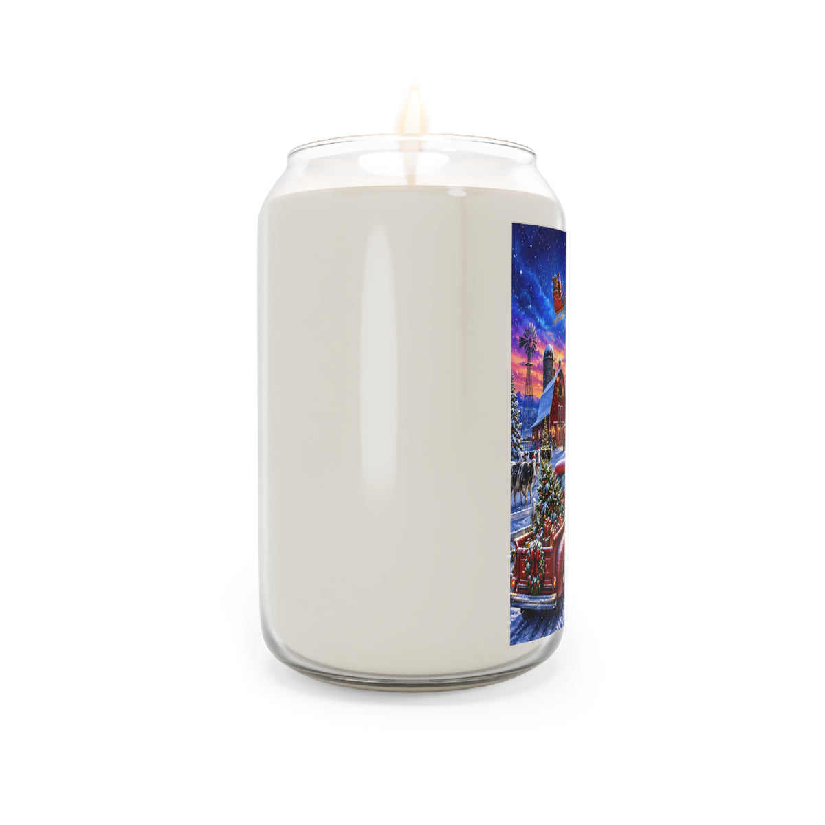 Christmas Soy Candle — Vintage Holiday Village Scene (13.75 oz)