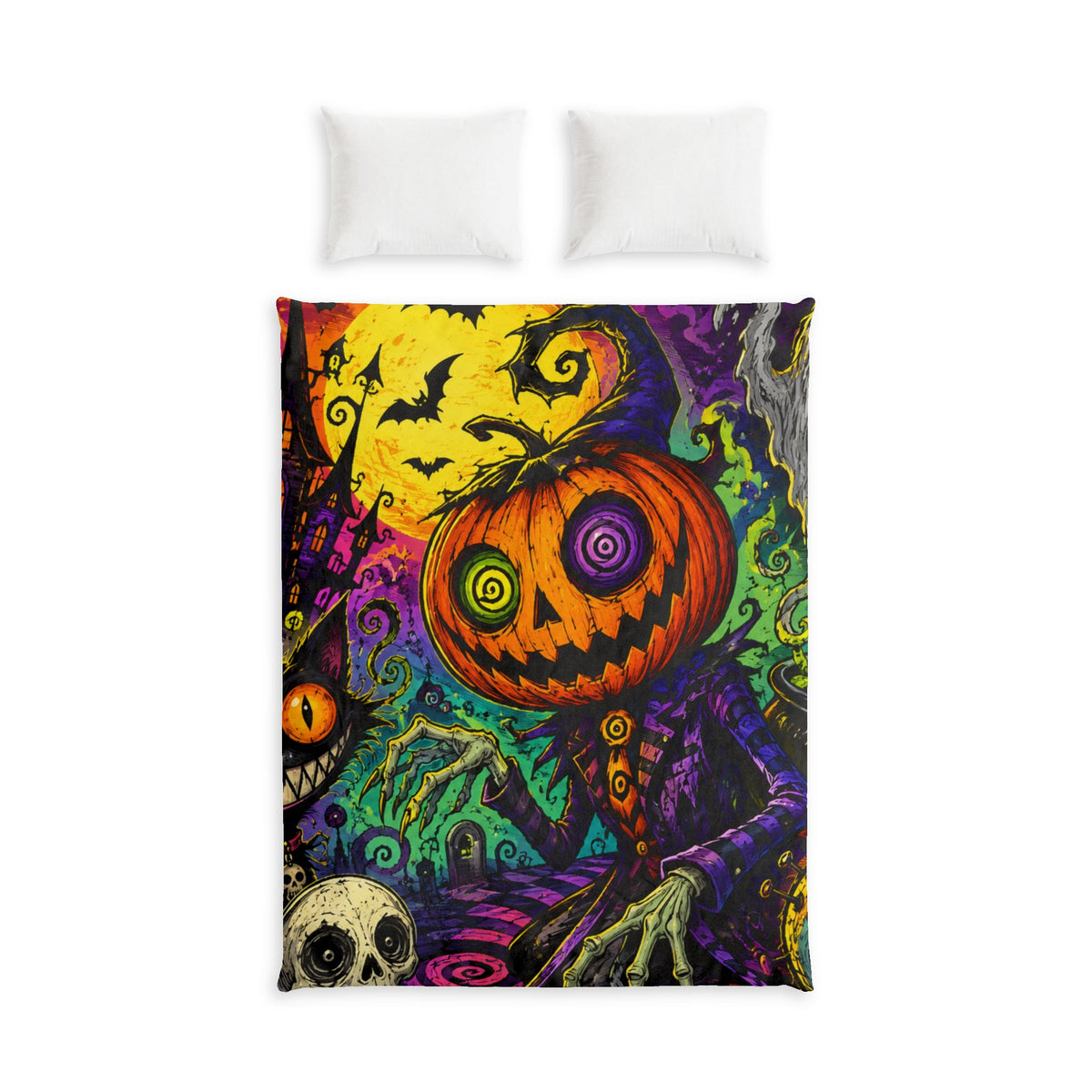Halloween Pumpkin Nightmare Duvet Cover