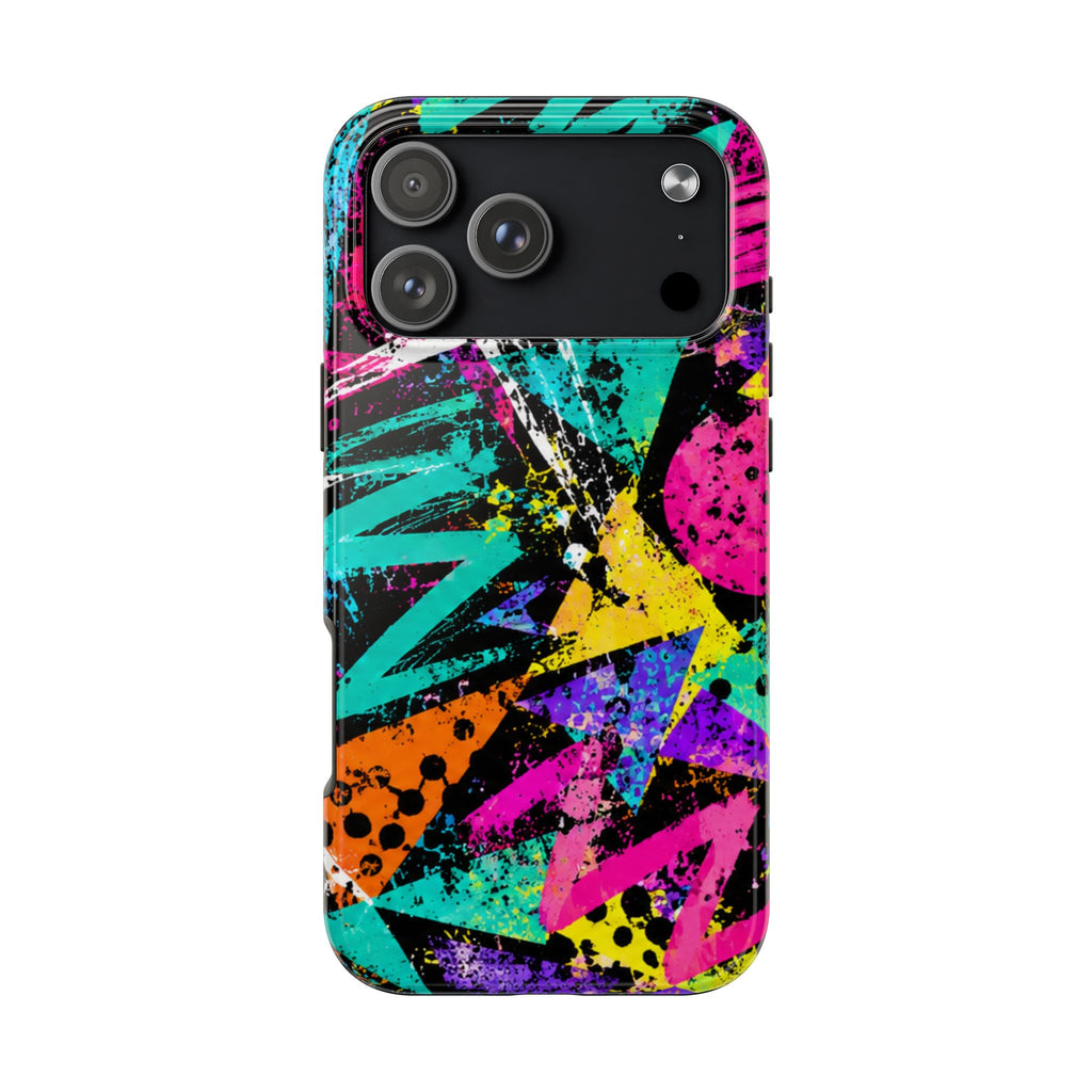 Tough Phone Case — Neon Graffiti Splash Protective Cover
