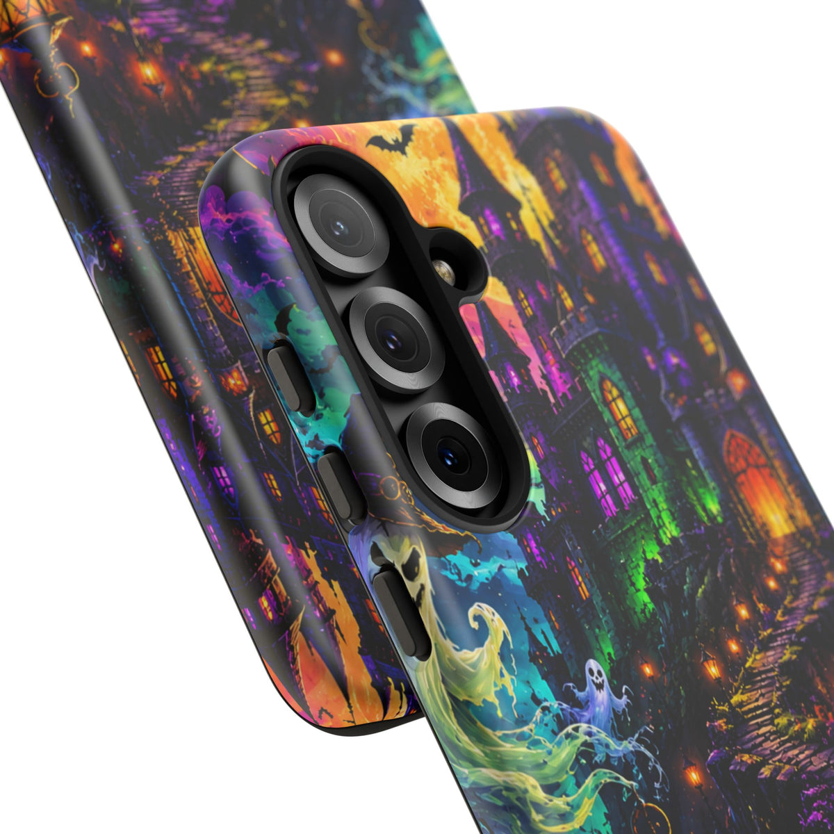 Halloween Haunted Castle Phone Case — Spooky Pumpkin & Ghost Tough Case