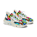 Women's Mesh Sneakers — Colorful Retro Circle Pattern Athletic Shoes