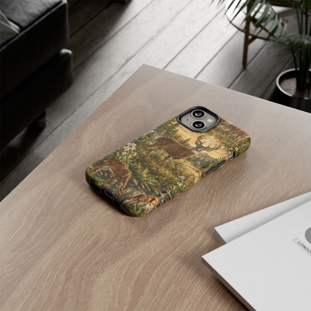 Deer Forest Phone Case — Woodland Bucks Nature iPhone Cover