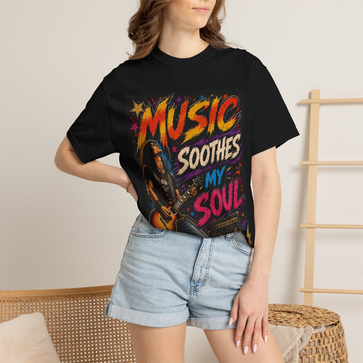 Music Soothes My Soul T-shirt | Rock Guitar Player Graphic