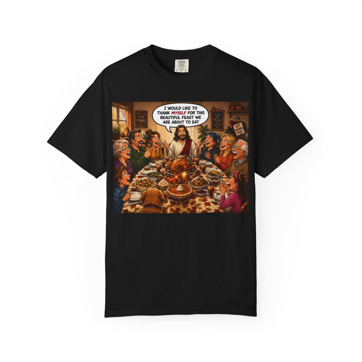 Thankful Feast T-Shirt — Funny Thanksgiving Pilgrims Dinner Tee