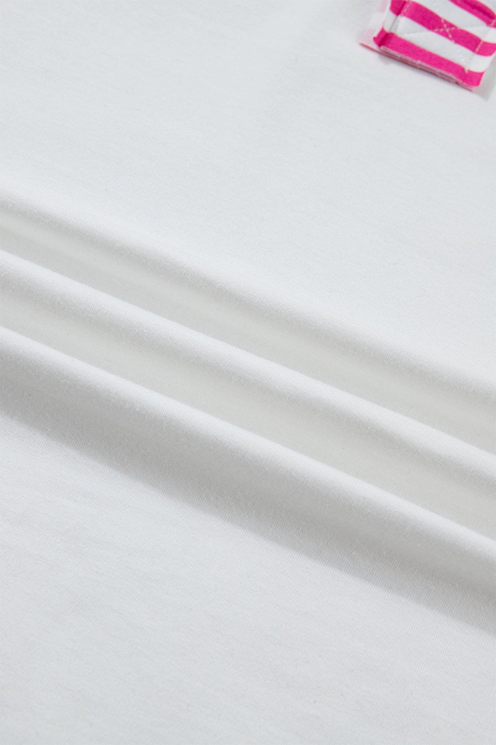 Stripe Coloblock Patchwork Polo Collar 3/4 Sleeve Tee