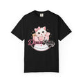 Dazzle Kitty Cute Kitten Illustration T-shirt | Pink Bow Cat Tee
