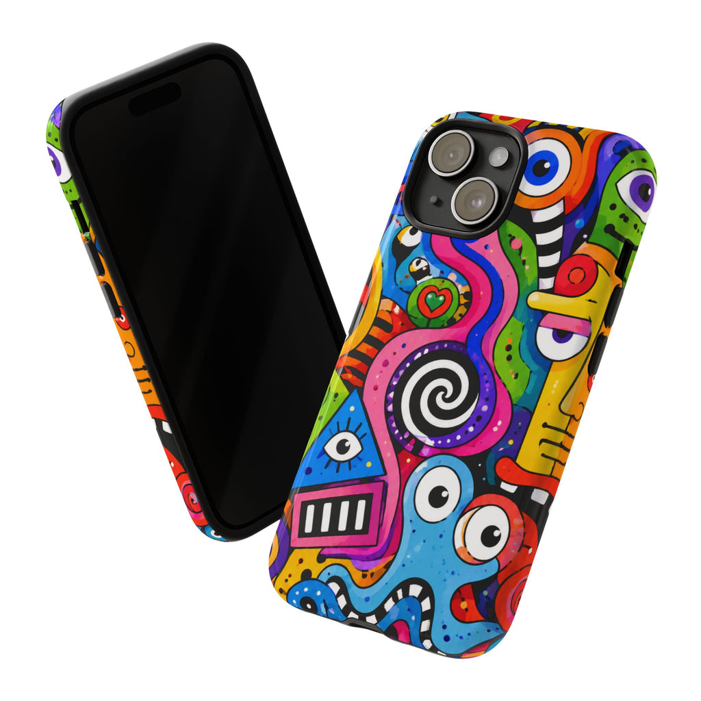 Colorful Abstract Doodle Tough Phone Case