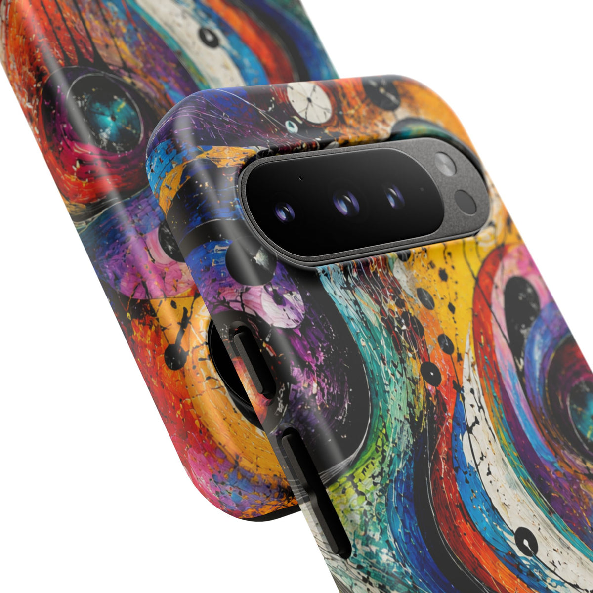 Abstract Cosmic Swirl Phone Case — Colorful Artistic iPhone Tough Case