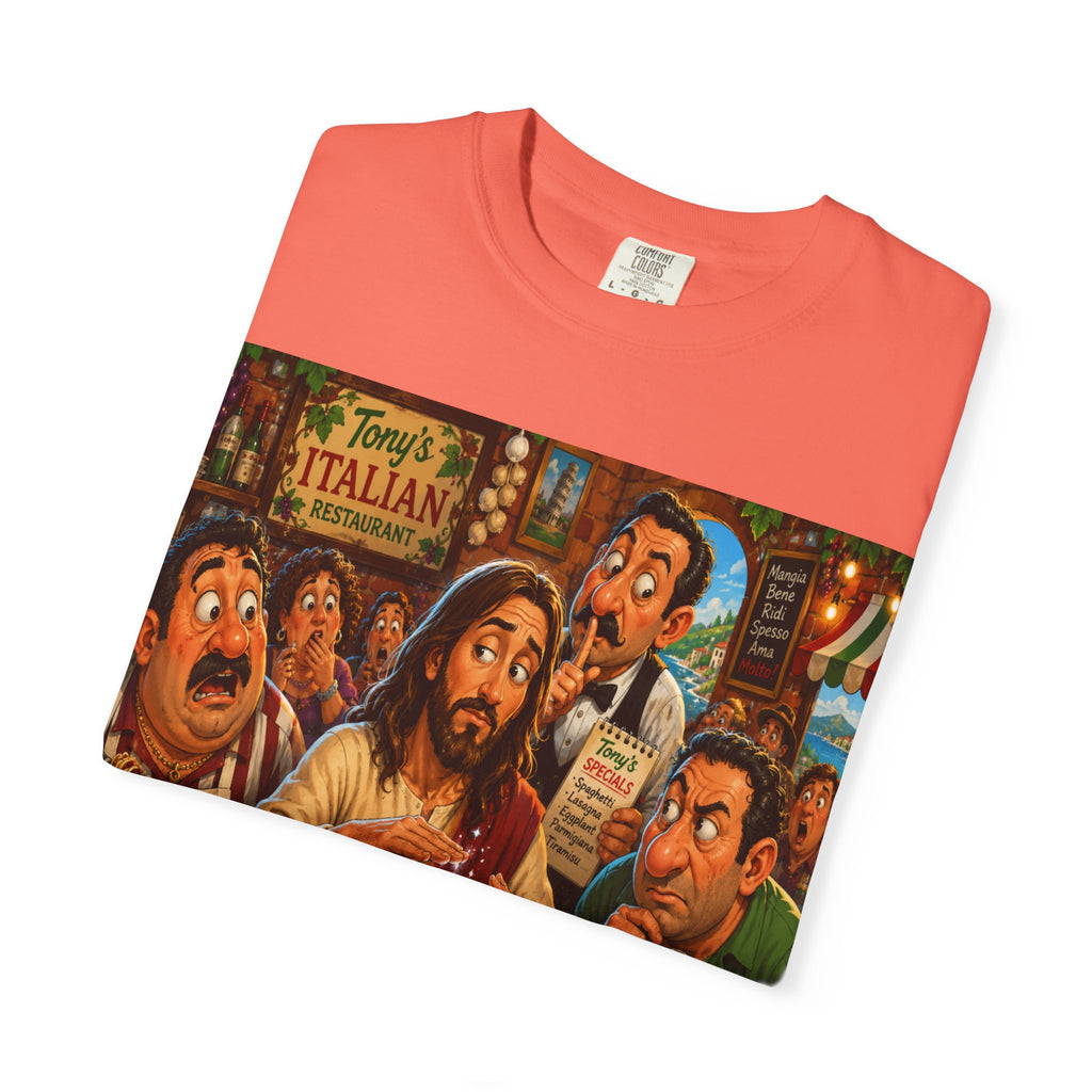 Jesus Turning His Water Into Wine  Scene T-shirt | Italian Parlor Illustration