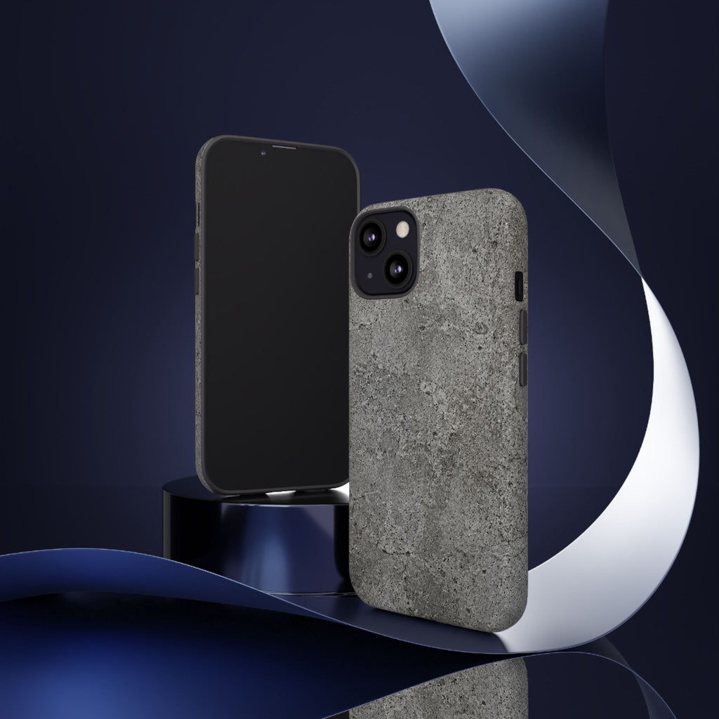 Concrete Texture Phone Case — Rugged Grey Protective iPhone Cover