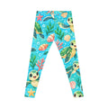 Sea Turtle Print Leggings — Cute Ocean Pattern Women's Leggings