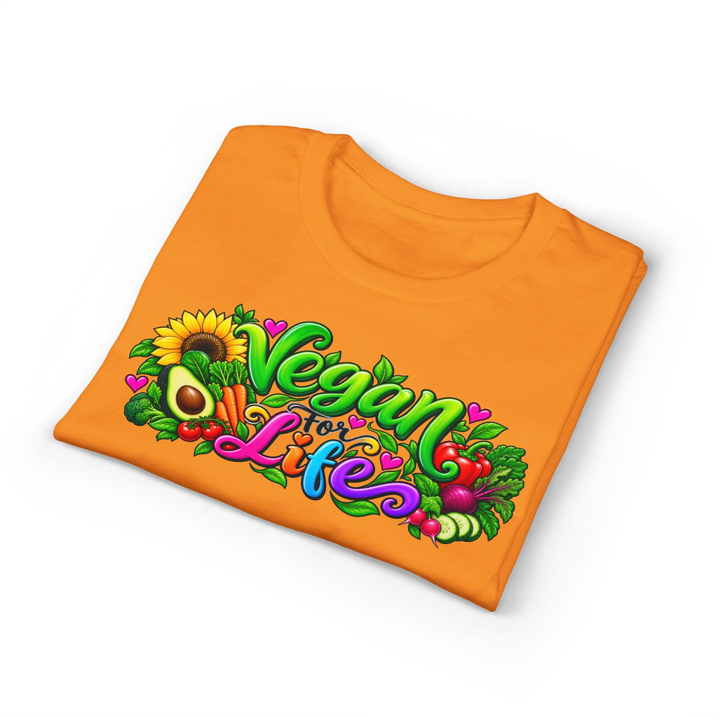 Vegan Life T‑Shirt — Colorful Sunflower & Avocado Plant-Based Pride Tee